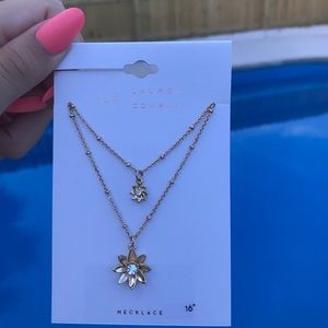 Cute 16” layered floral necklace!